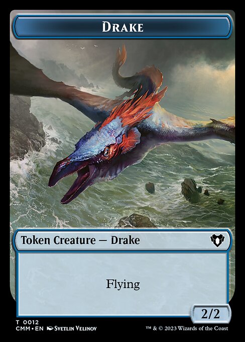 Spirit (0010) // Drake Double-Sided Token [Commander Masters Tokens] | Empire Gaming NC