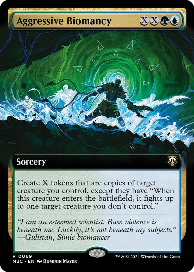 Aggressive Biomancy (Extended Art) (Ripple Foil) [Modern Horizons 3 Commander] | Empire Gaming NC