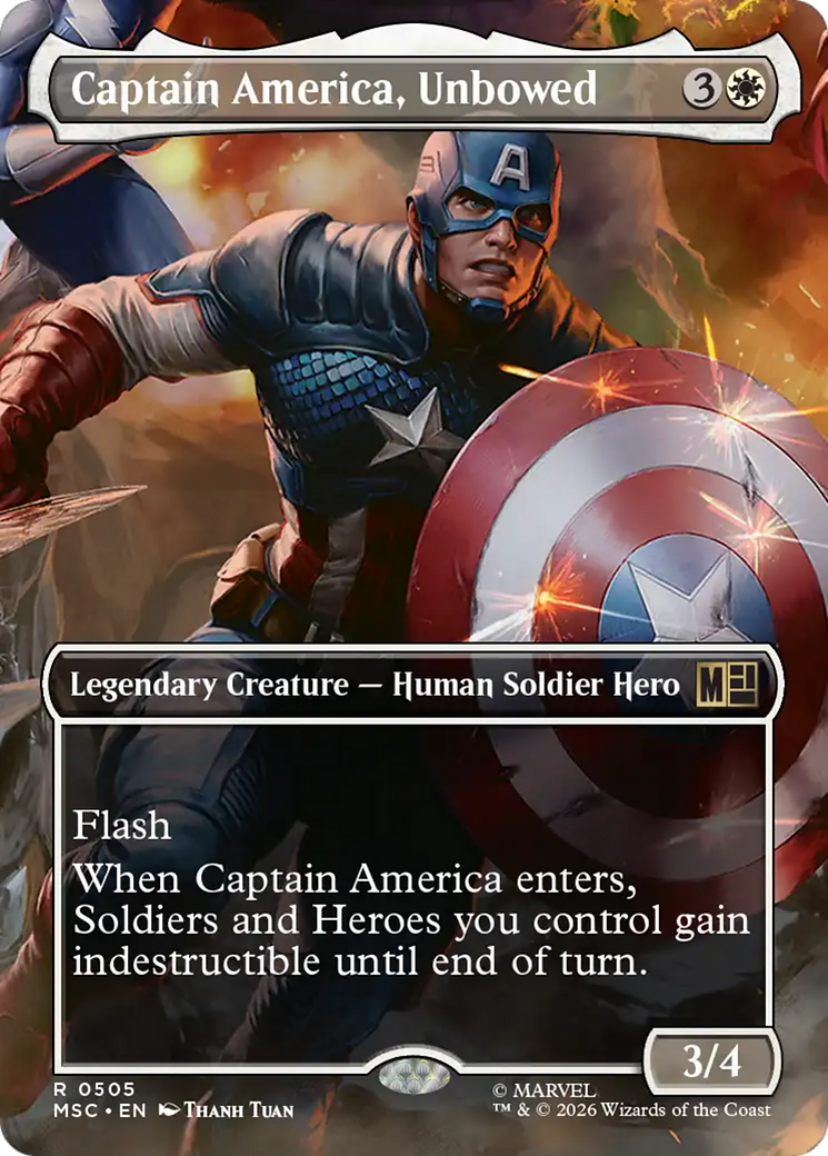 Captain America, Unbowed (Borderless) [Marvel Super Heroes Commander] | Empire Gaming NC
