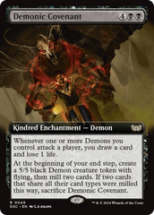 Demonic Covenant (Extended Art) [Duskmourn: House of Horror Commander] | Empire Gaming NC