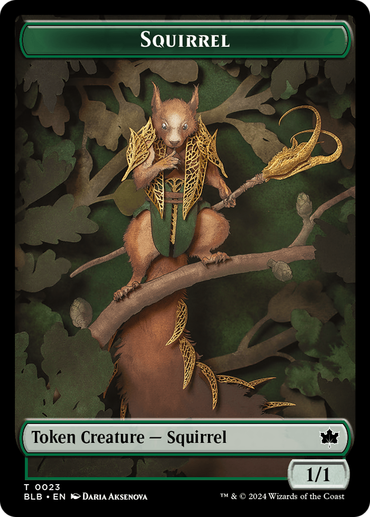 Squirrel // Starscape Cleric Double-Sided Token [Bloomburrow Tokens] | Empire Gaming NC