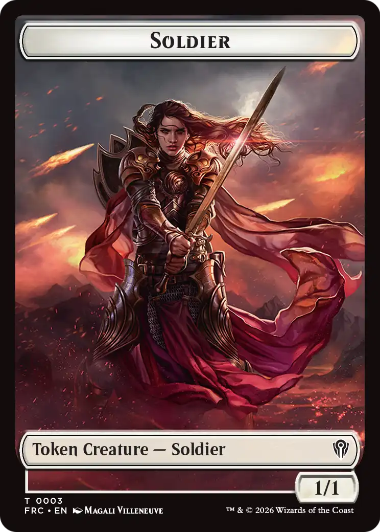 Soldier // Shark Double-Sided Token [Reality Fracture Commander Tokens] | Empire Gaming NC