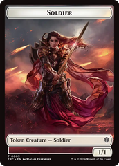 Soldier // Shark Double-Sided Token [Reality Fracture Commander Tokens] | Empire Gaming NC