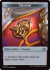 Dinosaur Dragon // Treasure Double-Sided Token [Aetherdrift Tokens] | Empire Gaming NC