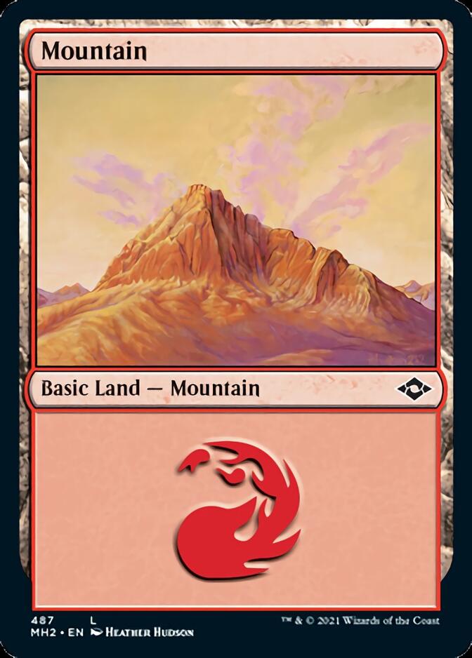 Mountain (487) (Foil Etched) [Modern Horizons 2] | Empire Gaming NC