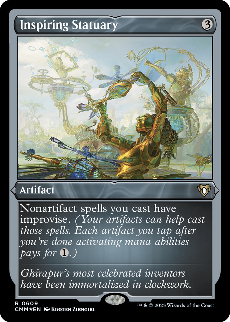 Inspiring Statuary (Foil Etched) [Commander Masters] | Empire Gaming NC