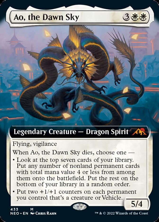 Ao, the Dawn Sky (Extended Art) [Kamigawa: Neon Dynasty] | Empire Gaming NC