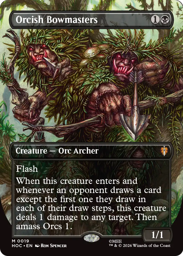 Orcish Bowmasters (Borderless) (Surge Foil) [The Hobbit: Eternal-Legal] | Empire Gaming NC
