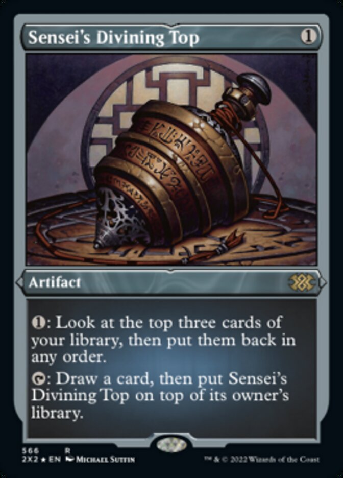 Sensei's Divining Top (Foil Etched) [Double Masters 2022] | Empire Gaming NC