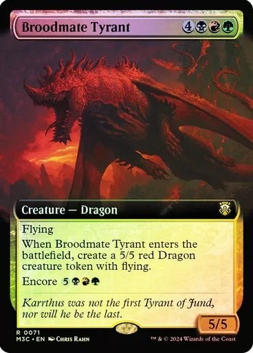 Broodmate Tyrant (Extended Art) (Ripple Foil) [Modern Horizons 3 Commander] | Empire Gaming NC