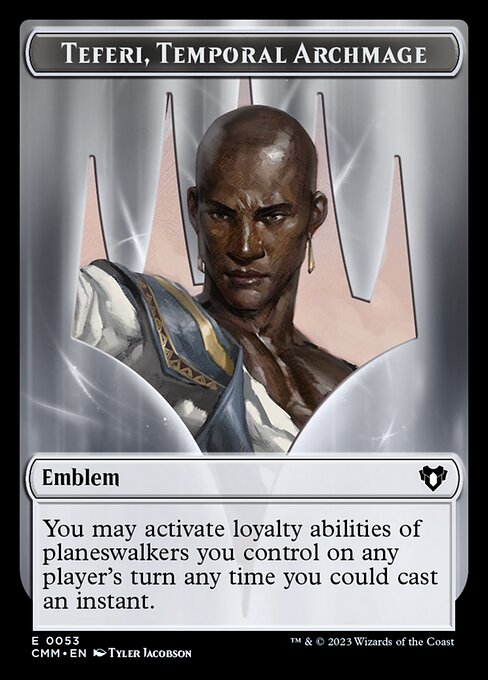 Servo // Emblem - Teferi, Temporal Archmage Double-Sided Token [Commander Masters Tokens] | Empire Gaming NC