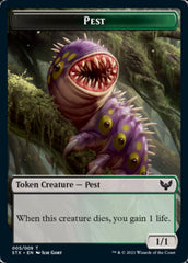 Spirit // Pest Double-Sided Token [Strixhaven: School of Mages Tokens] | Empire Gaming NC