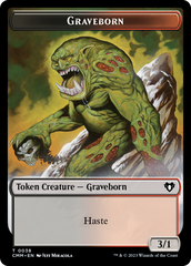 Spirit (0010) // Graveborn Double-Sided Token [Commander Masters Tokens] | Empire Gaming NC