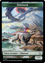 Warrior // Dinosaur Double-Sided Token [March of the Machine Tokens] | Empire Gaming NC