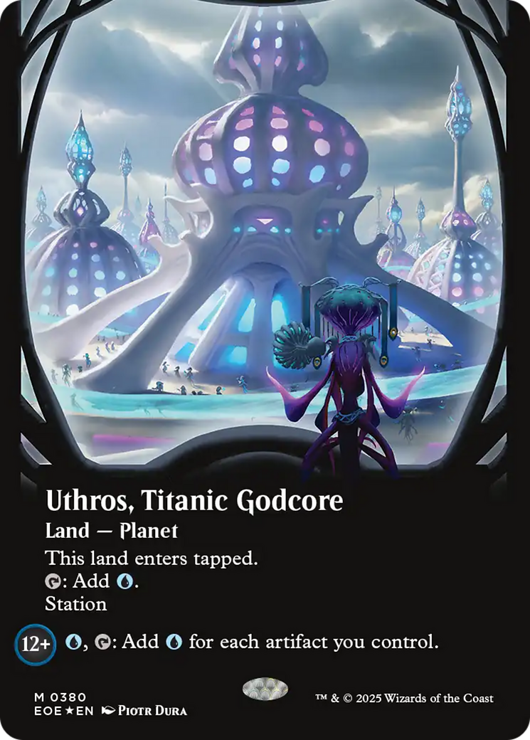 Uthros, Titanic Godcore (Borderless) (Galaxy Foil) [Edge of Eternities] | Empire Gaming NC