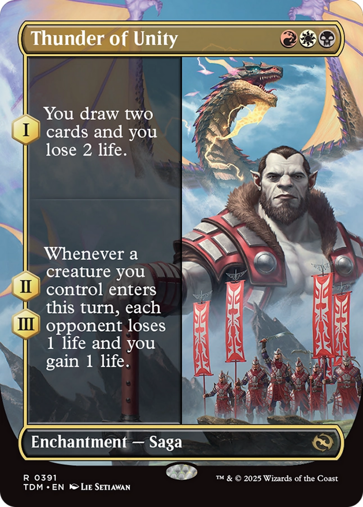 Thunder of Unity (Borderless) [Tarkir: Dragonstorm] | Empire Gaming NC