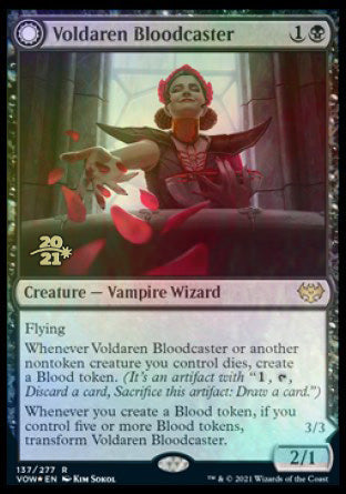 Voldaren Bloodcaster // Bloodbat Summoner [Innistrad: Crimson Vow Prerelease Promos] | Empire Gaming NC