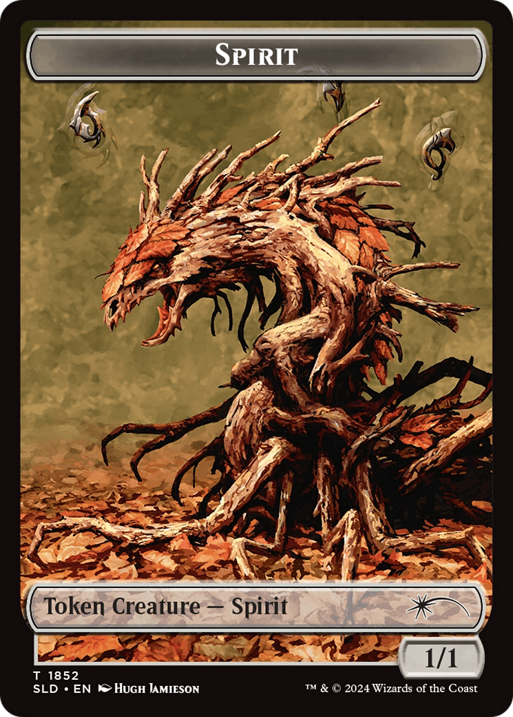 Spirit (SLD) // Shapeshifter (KHM) Double-Sided Token [Secret Lair: From Cute to Brute Tokens] | Empire Gaming NC