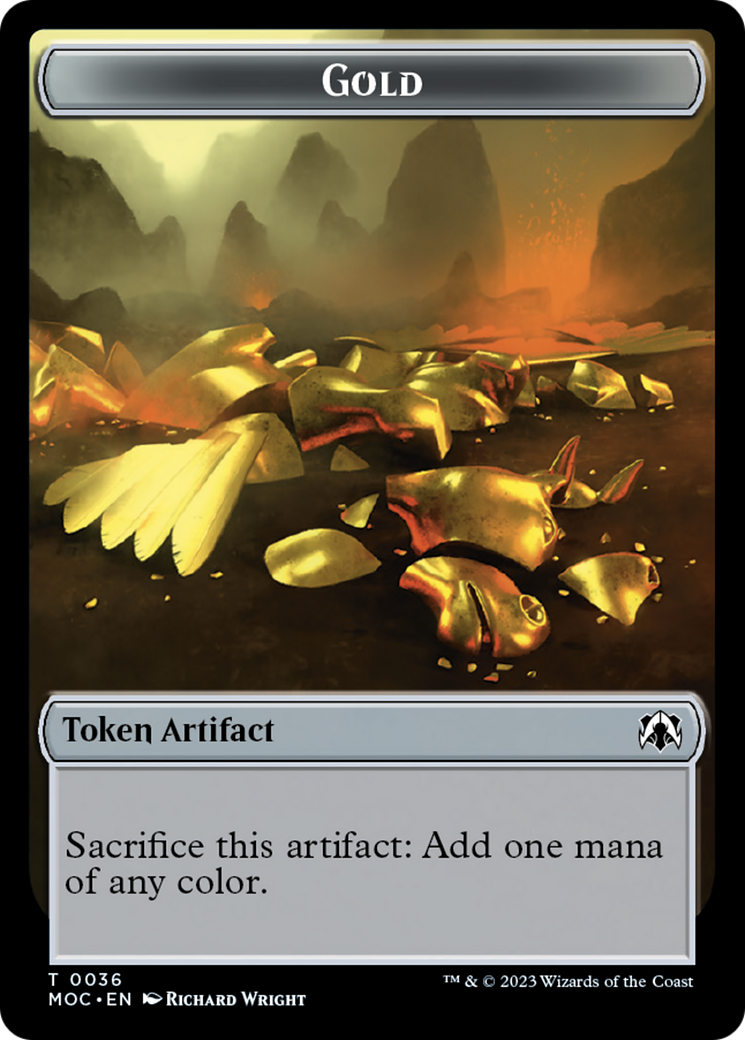 Thopter // Gold Double-Sided Token [March of the Machine Commander Tokens] | Empire Gaming NC