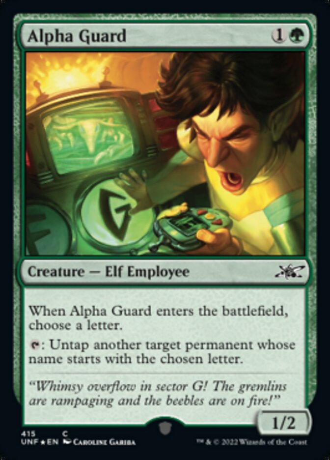 Alpha Guard (Galaxy Foil) [Unfinity] | Empire Gaming NC