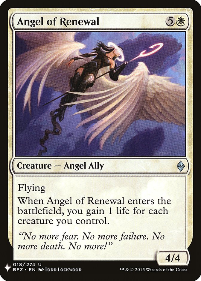 Angel of Renewal [Mystery Booster] | Empire Gaming NC