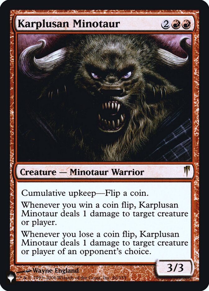 Karplusan Minotaur [Secret Lair: Heads I Win, Tails You Lose] | Empire Gaming NC