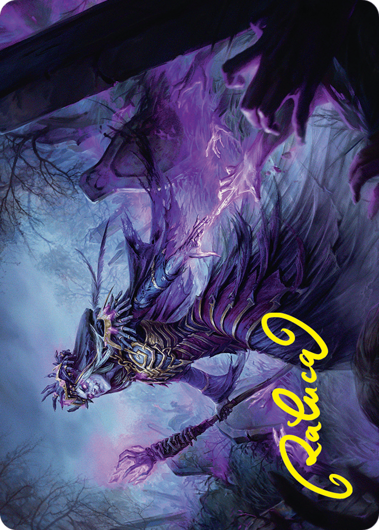 Zul Ashur, Lich Lord Art Card (10/54) (Gold-Stamped Signature) [Foundations Art Series] | Empire Gaming NC