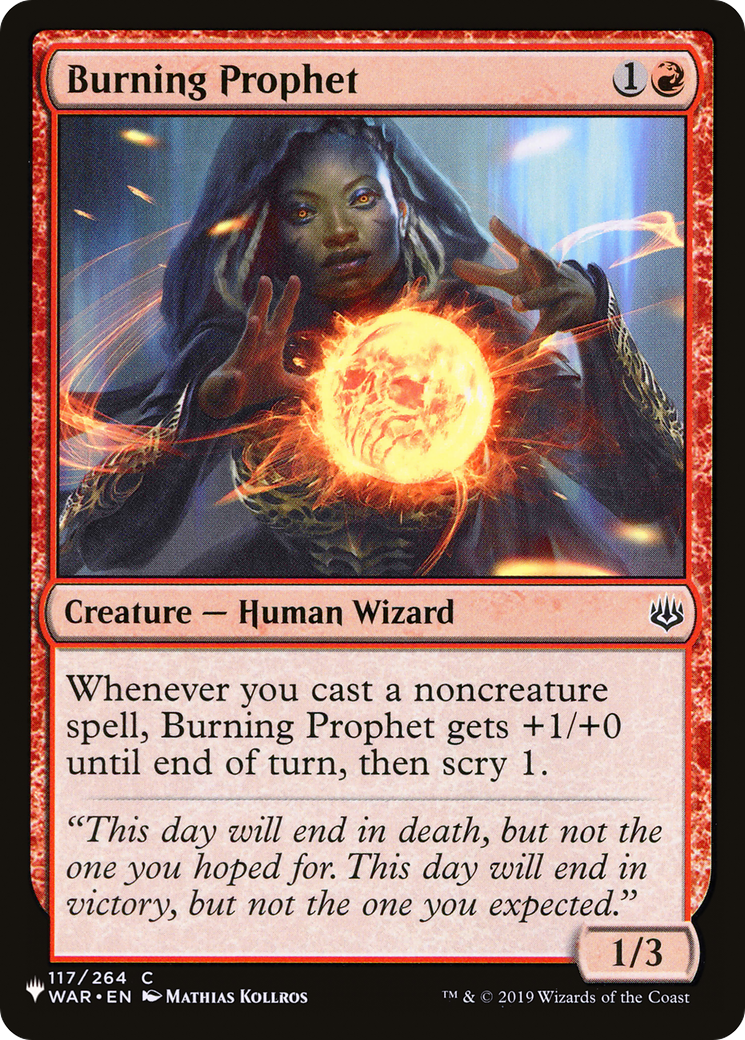 Burning Prophet [The List Reprints] | Empire Gaming NC