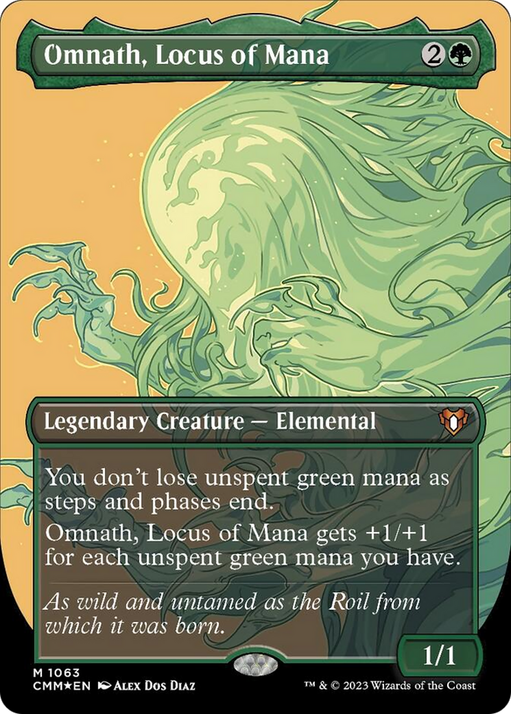 Omnath, Locus of Mana (Borderless Textured Foil Frame Break) [Commander Masters] | Empire Gaming NC