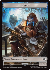 Bird // Hero (0004) Double Sided Token [FINAL FANTASY Commander Tokens] | Empire Gaming NC