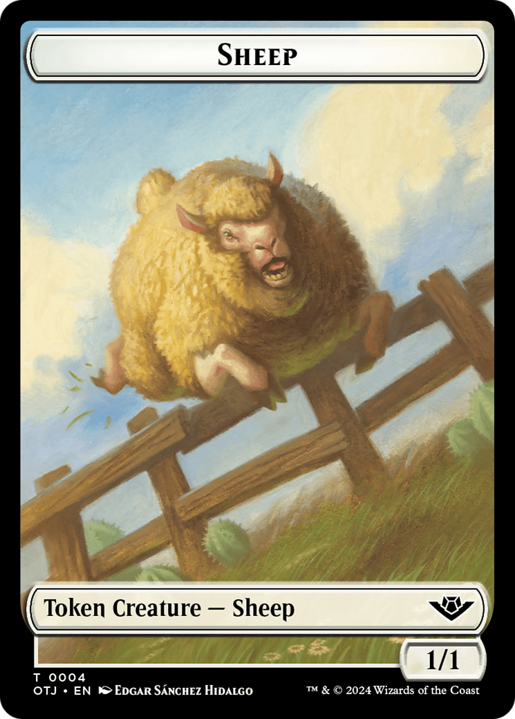 Sheep // Plot Double-Sided Token [Outlaws of Thunder Junction Tokens] | Empire Gaming NC