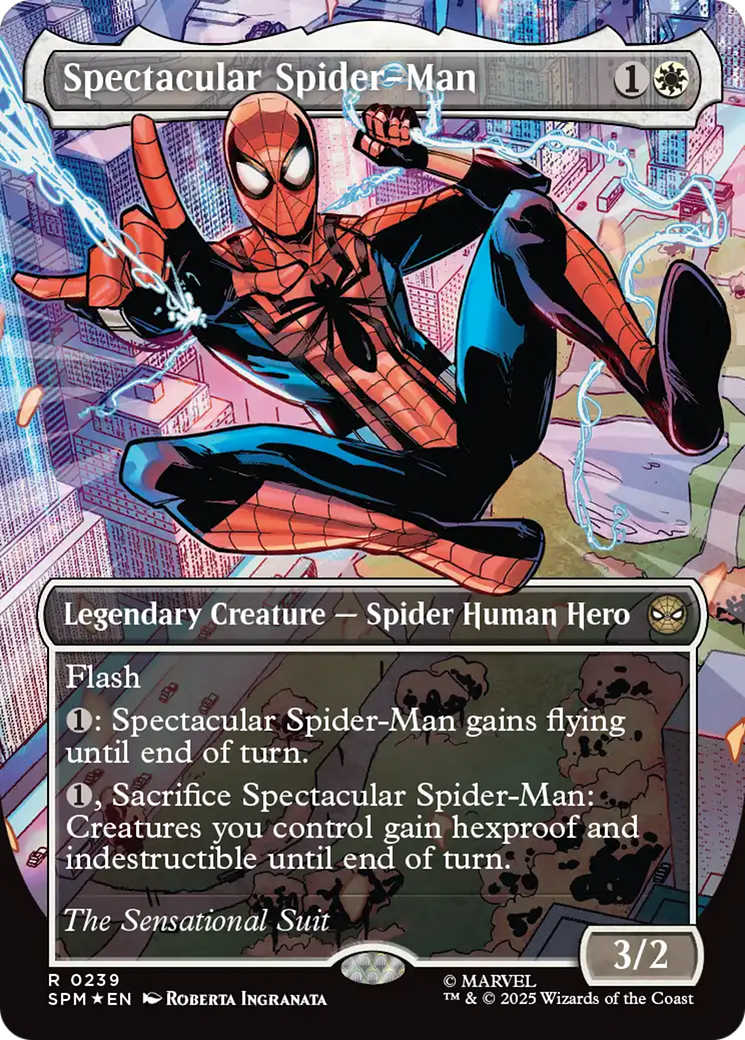 Spectacular Spider-Man (0239) (Borderless) (Textured Foil) [Marvel's Spider-Man] | Empire Gaming NC