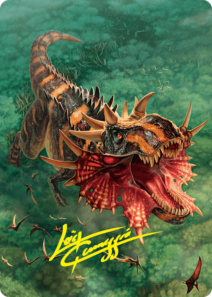 Gigantosaurus Art Card (53/54) (Gold-Stamped Signature) [Foundations Art Series] | Empire Gaming NC