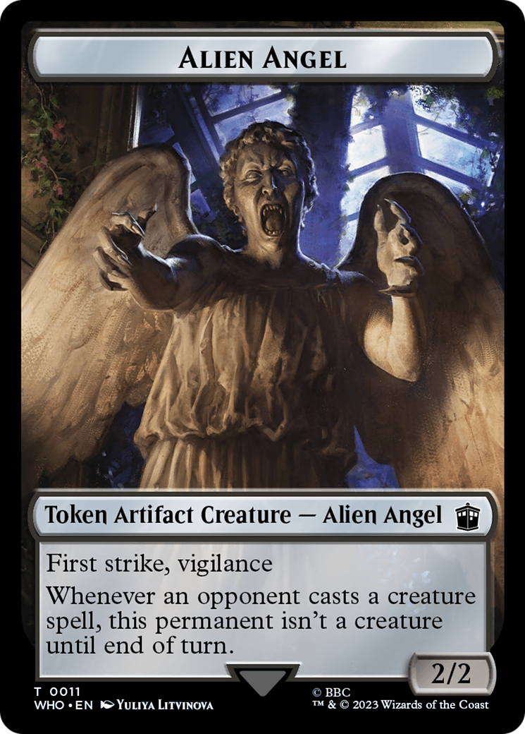 Alien Angel // Mark of the Rani Double-Sided Token [Doctor Who Tokens] | Empire Gaming NC