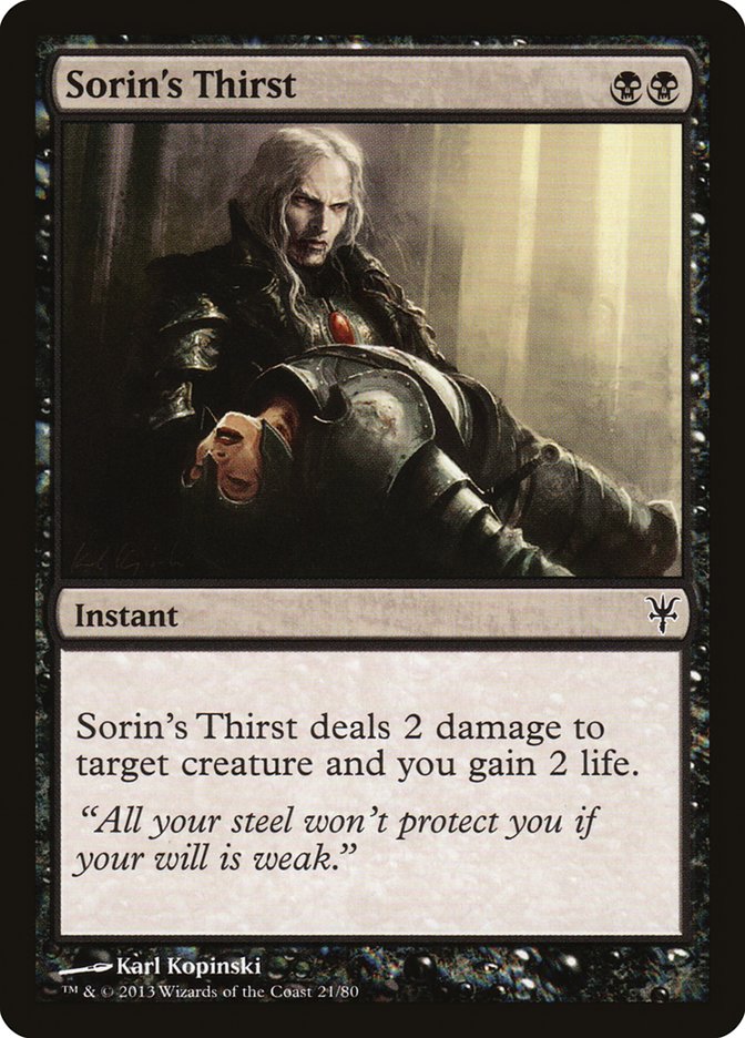 Sorin's Thirst [Duel Decks: Sorin vs. Tibalt] | Empire Gaming NC