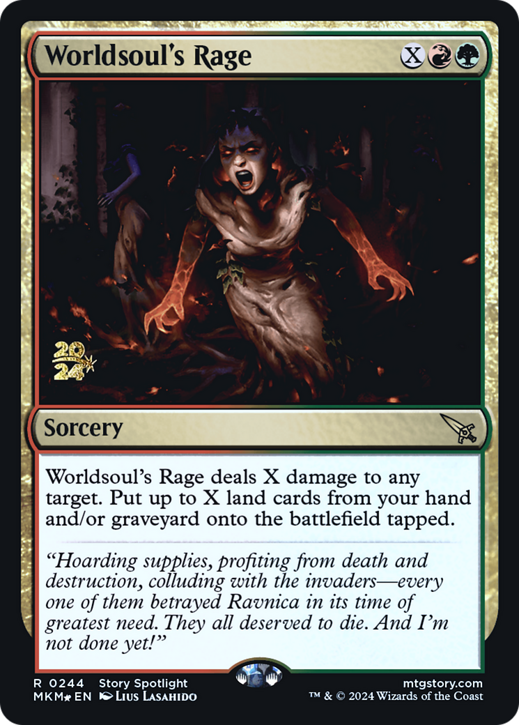 Worldsoul's Rage [Murders at Karlov Manor Prerelease Promos] | Empire Gaming NC