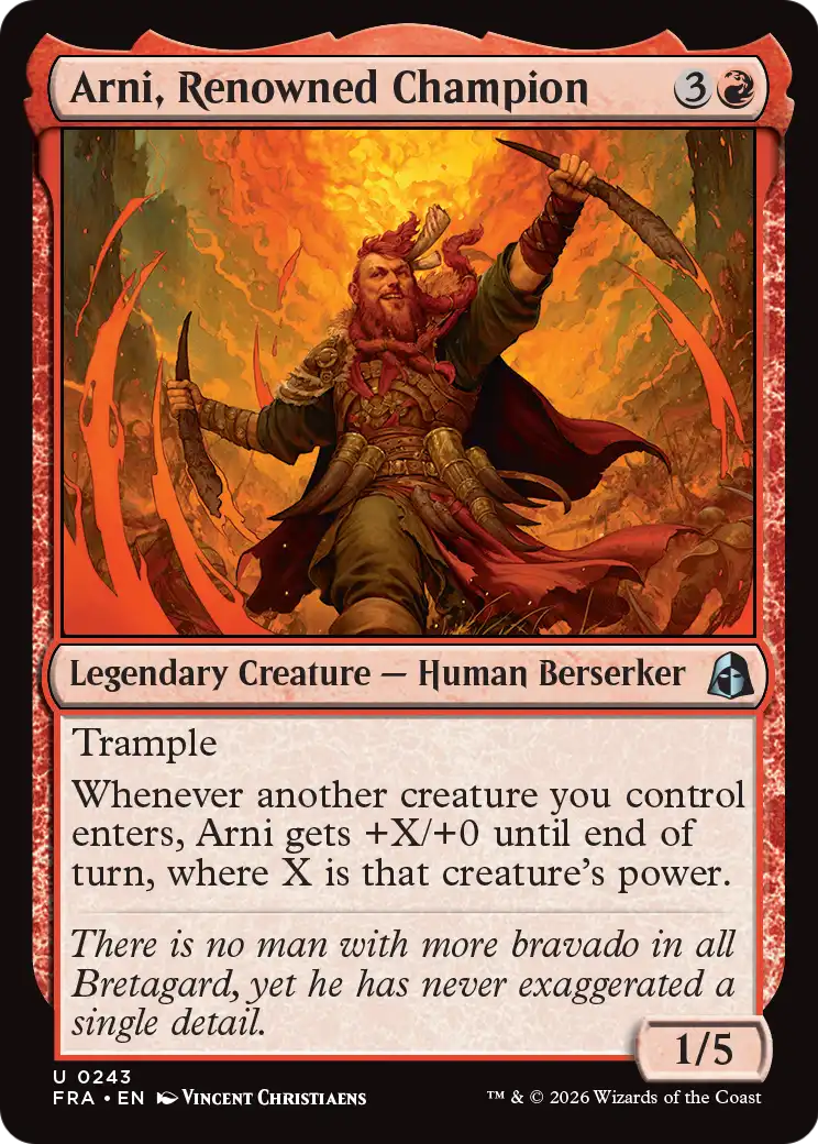 Arni, Renowned Champion [Reality Fracture] | Empire Gaming NC