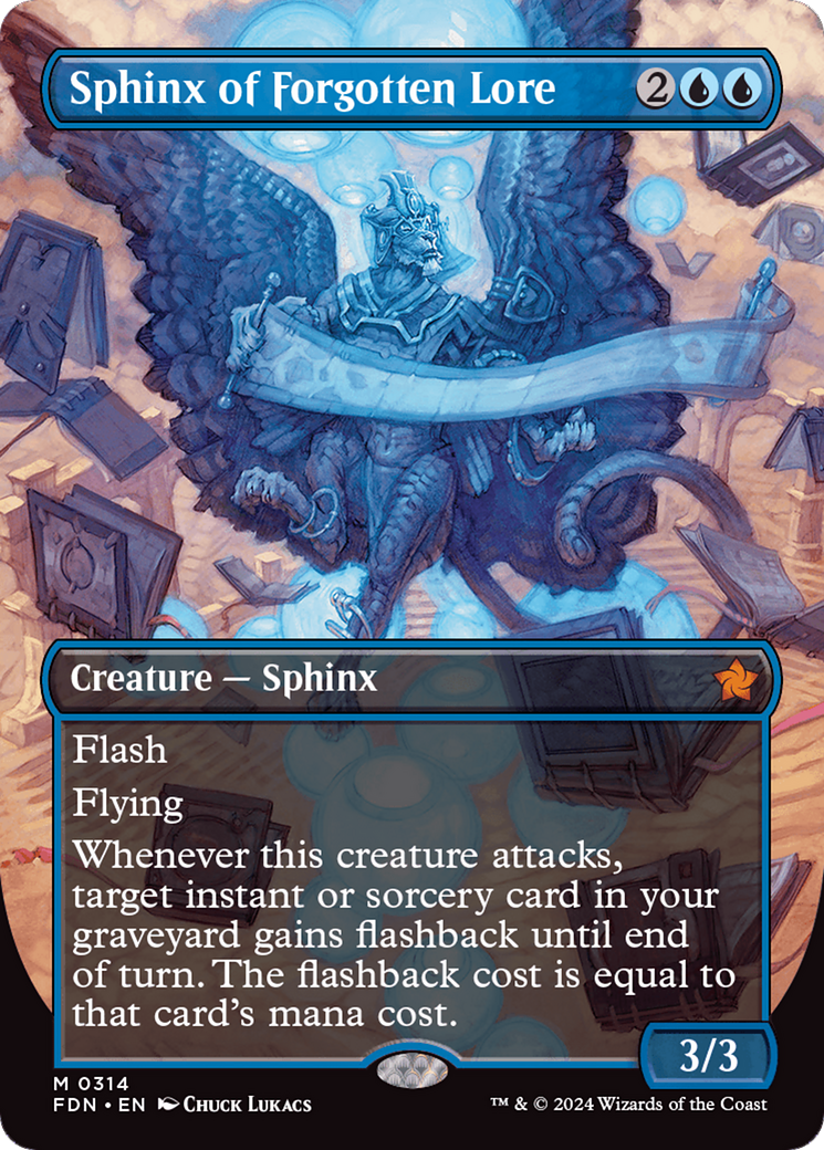 Sphinx of Forgotten Lore (Borderless) [Foundations] | Empire Gaming NC