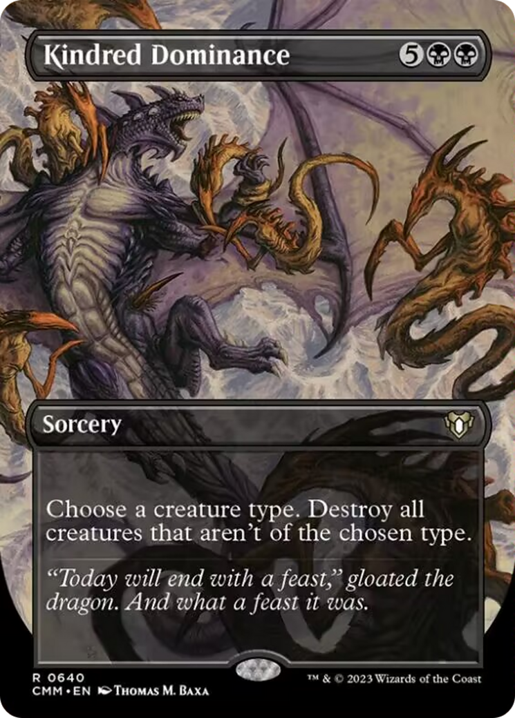 Kindred Dominance (Borderless Alternate Art) [Commander Masters] | Empire Gaming NC