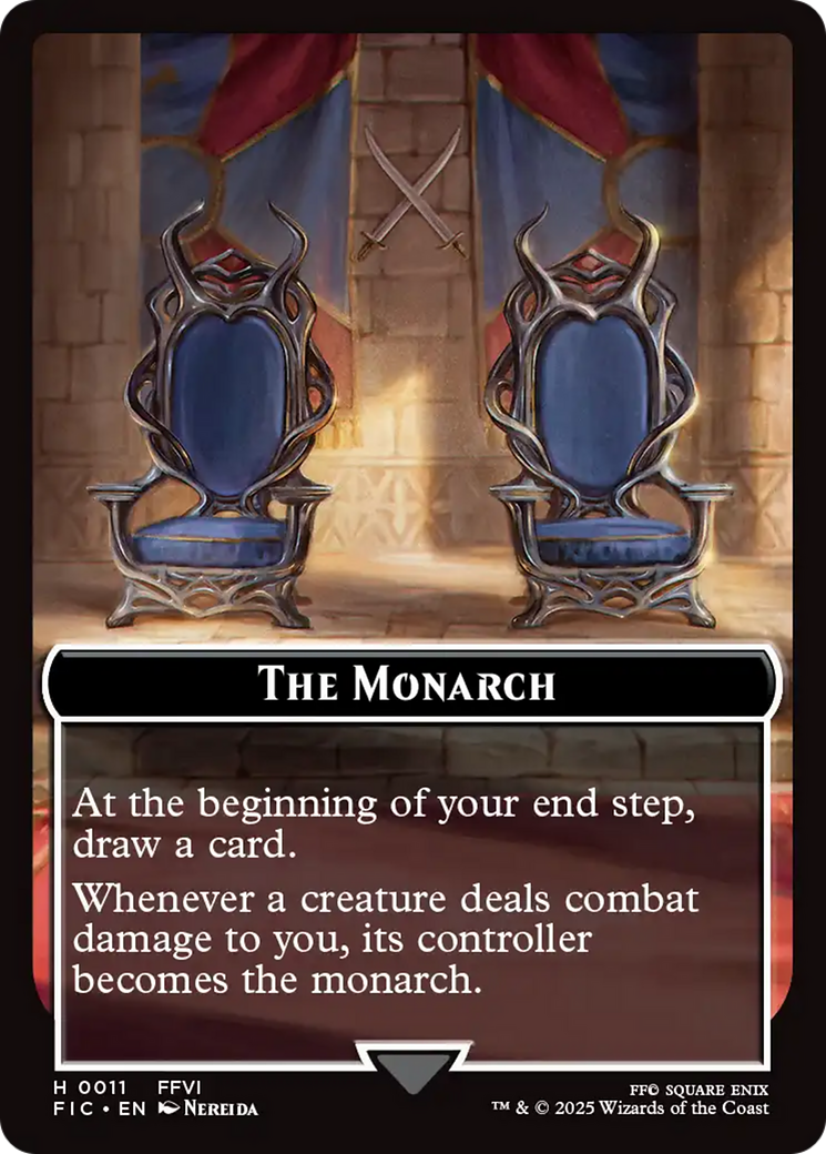 The Blackjack // The Monarch Double-Sided Token (Surge Foil) [FINAL FANTASY Commander Tokens] | Empire Gaming NC