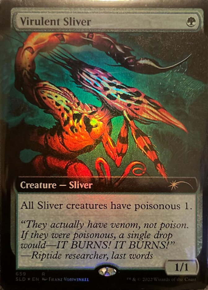 Virulent Sliver (Extended Art) [Secret Lair Drop Promos] | Empire Gaming NC