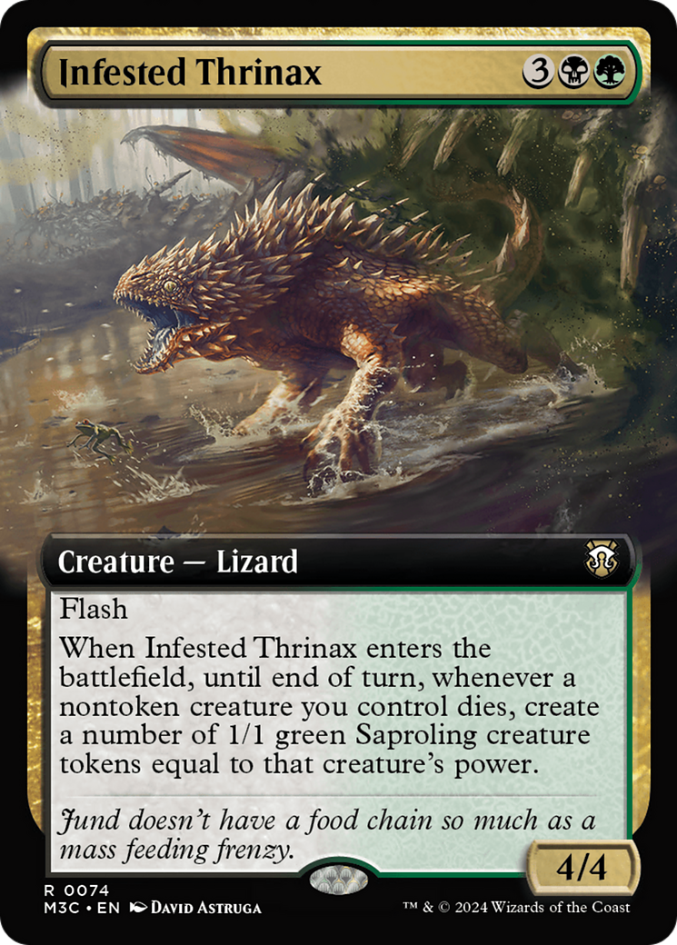 Infested Thrinax (Extended Art) (Ripple Foil) [Modern Horizons 3 Commander] | Empire Gaming NC