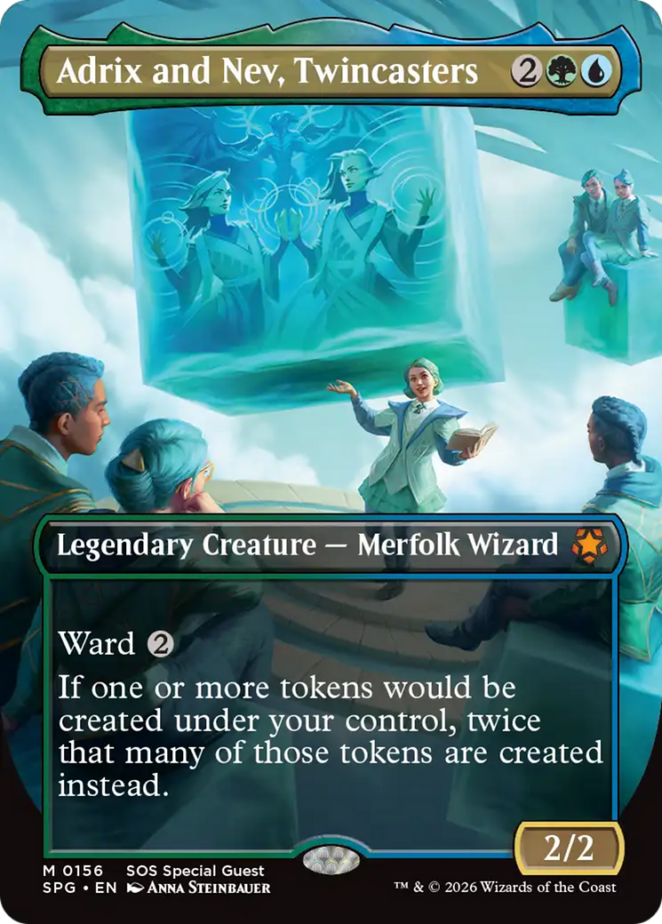 Adrix and Nev, Twincasters (Borderless) [Secrets of Strixhaven Special Guests] | Empire Gaming NC