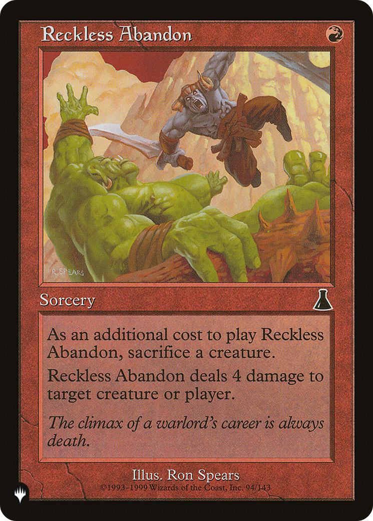 Reckless Abandon [The List] | Empire Gaming NC