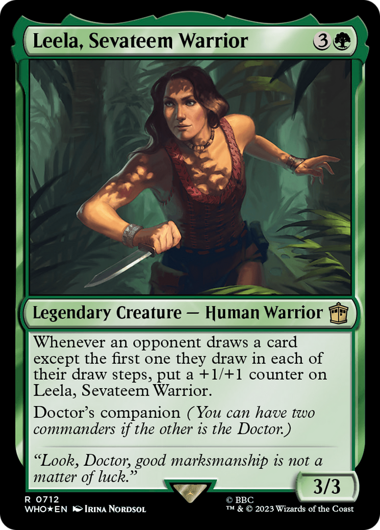 Leela, Sevateem Warrior (Surge Foil) [Doctor Who] | Empire Gaming NC