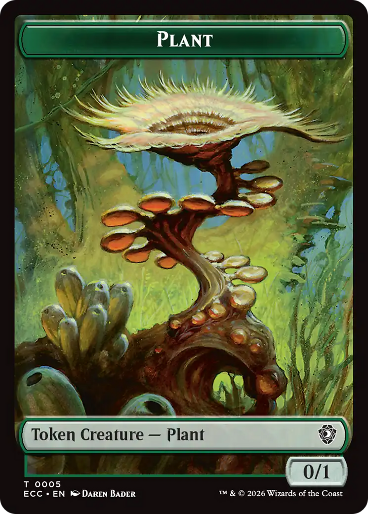 Elf Warrior (0004) // Plant (0005) Double-Sided Token [Lorwyn Eclipsed Tokens] | Empire Gaming NC