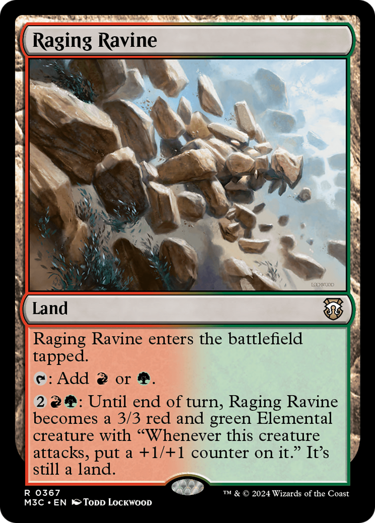 Raging Ravine (Ripple Foil) [Modern Horizons 3 Commander] | Empire Gaming NC