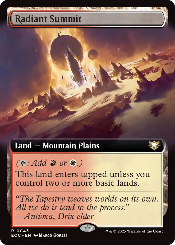 Radiant Summit (Extended Art) [Edge of Eternities Commander] | Empire Gaming NC