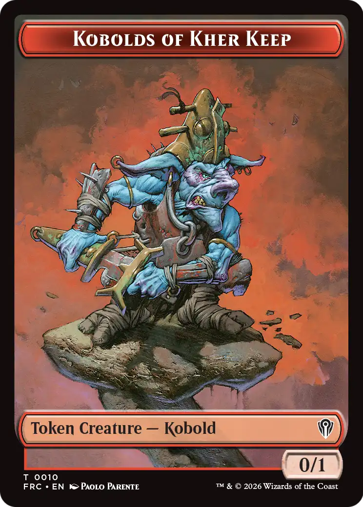 Kobolds of Kher Keep // Map Double-Sided Token [Reality Fracture Commander Tokens] | Empire Gaming NC