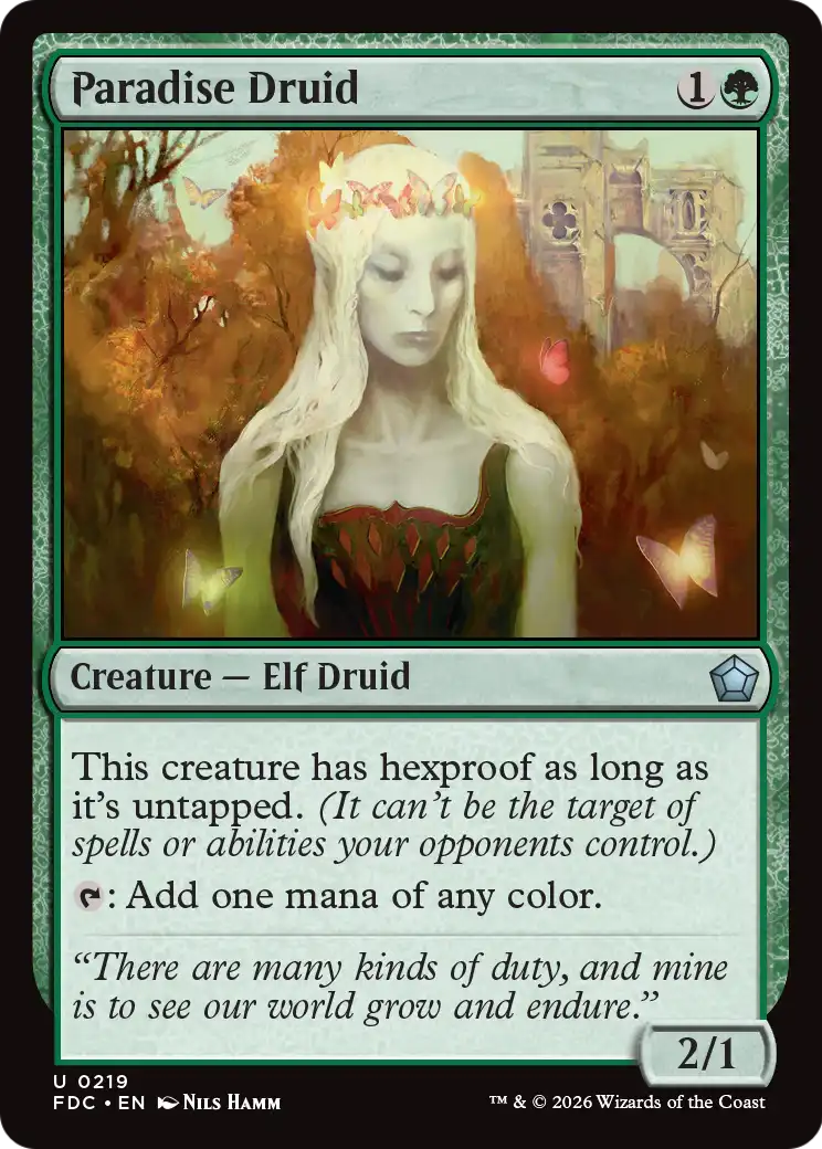 Paradise Druid [Foundations Commander] | Empire Gaming NC